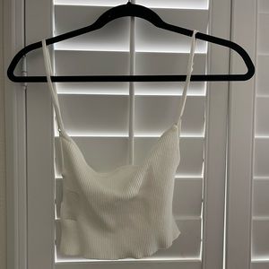 cropped backless top